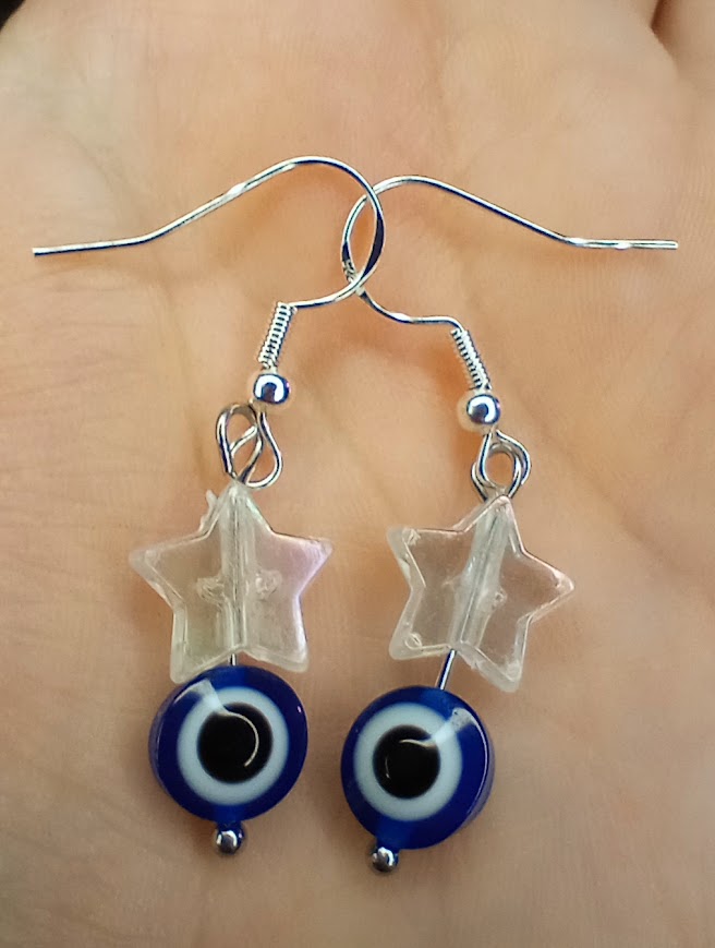 Evil Eye Star Earrings
