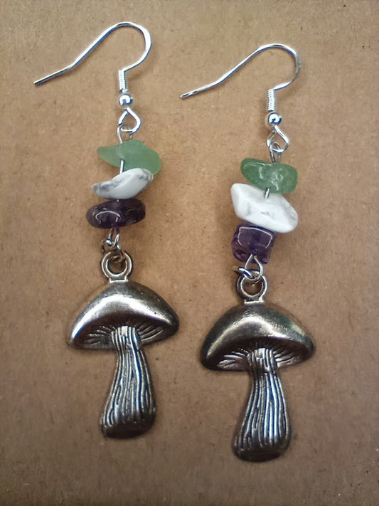 Genderqueer Mushroom Earrings