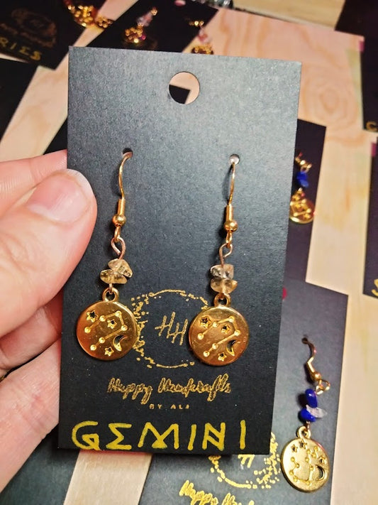 Gemini Zodiac Earrings