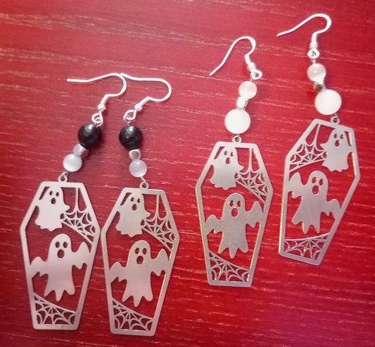 Coffin Ghost Earrings
