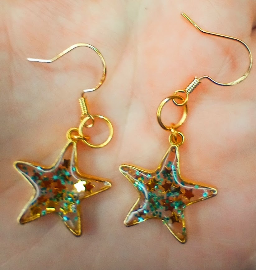 Glitter Star Earrings