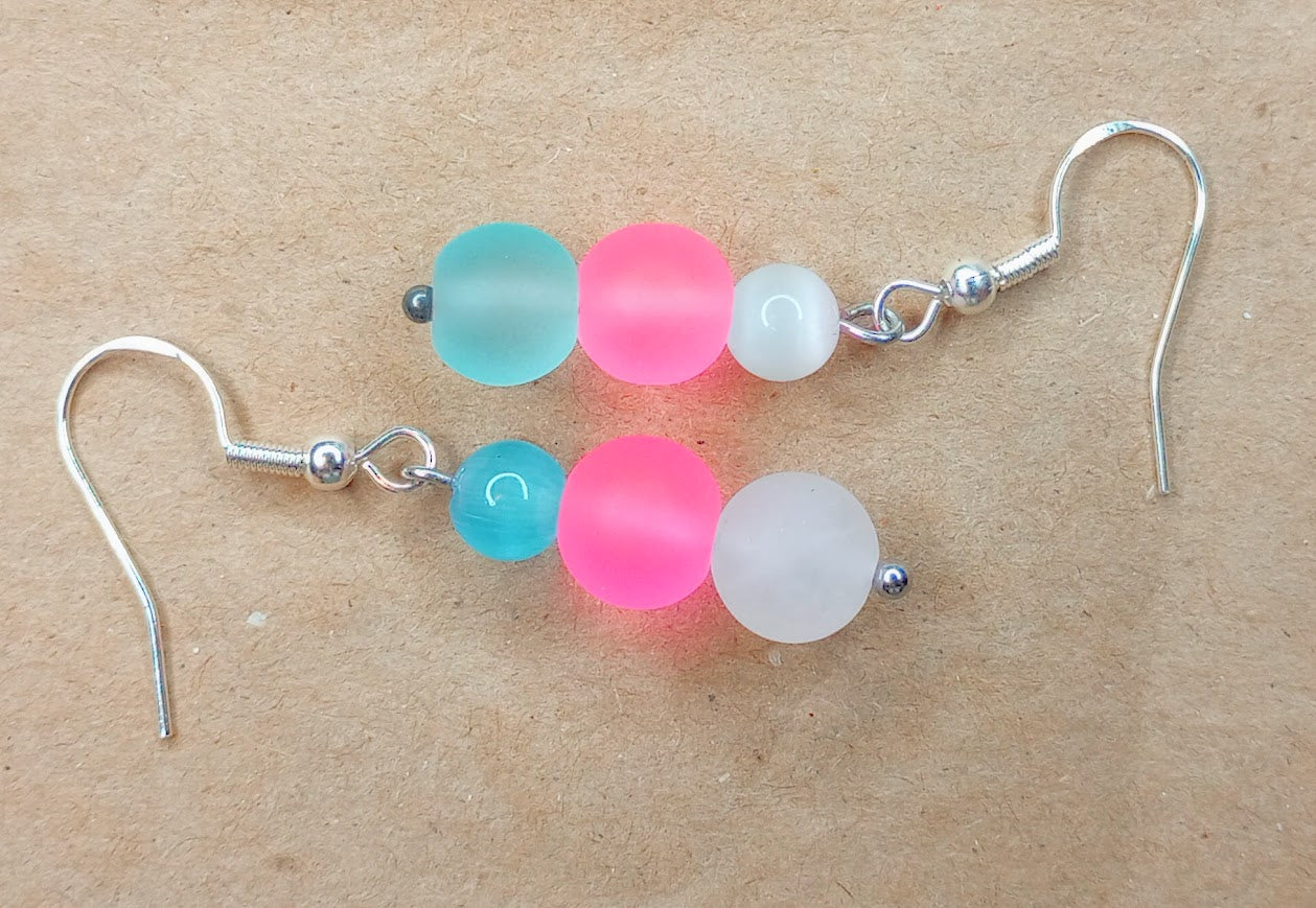 UV Glow Trans Pride Earrings