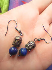 Lapis Buddha Earrings