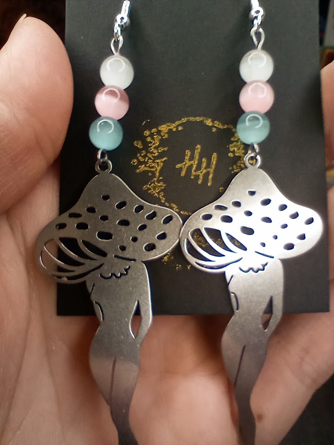 Lovely Leggy Mushroom Earrings