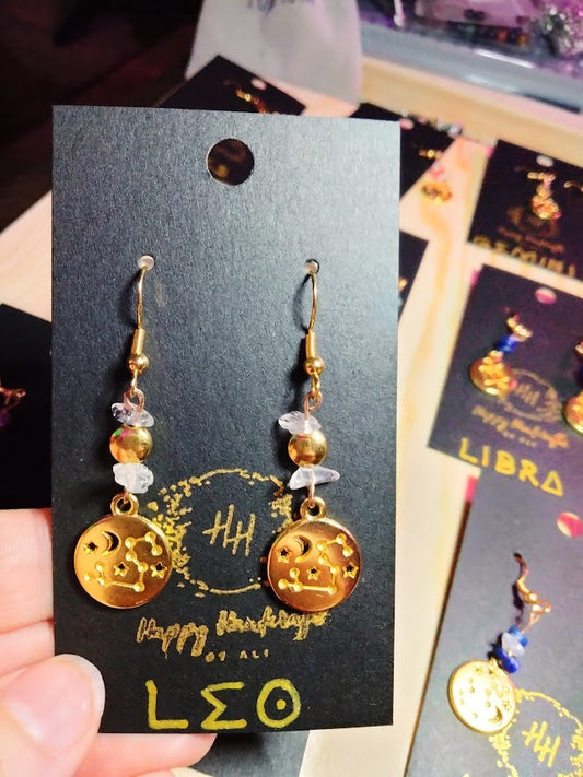 Leo Zodiac Earrings