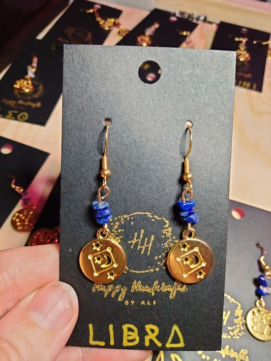 Libra Zodiac Earrings