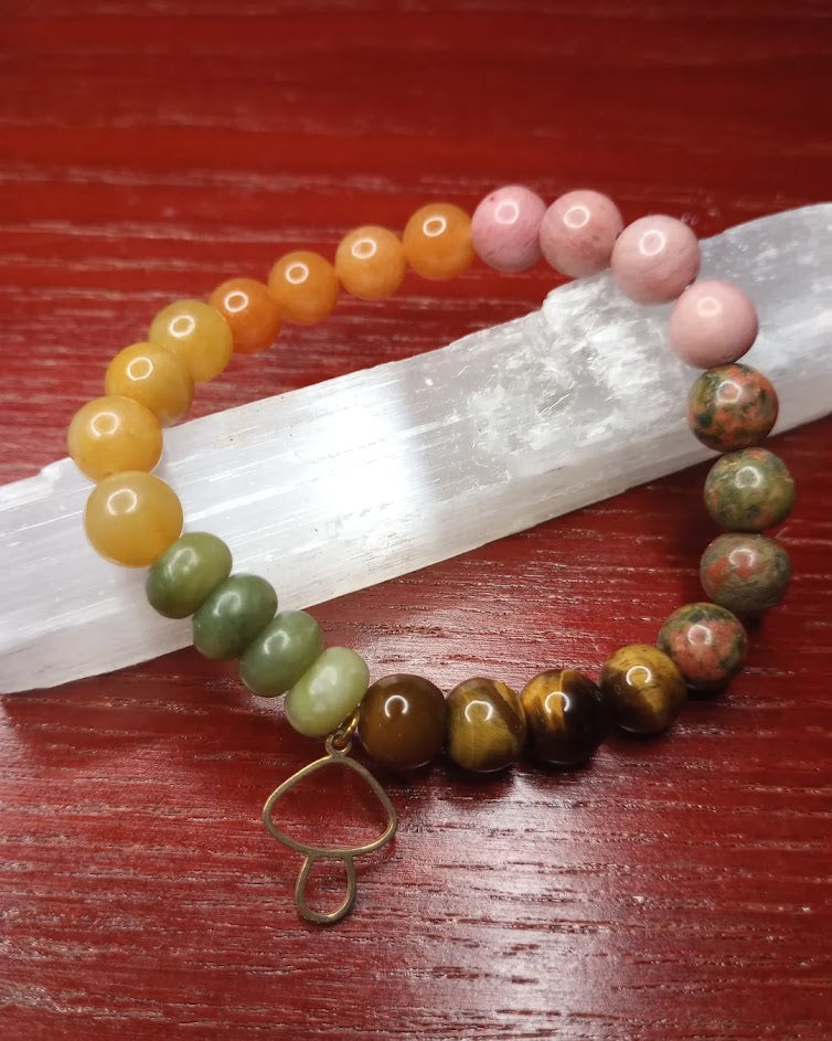 Autumn Mushroom Crystal Bracelet