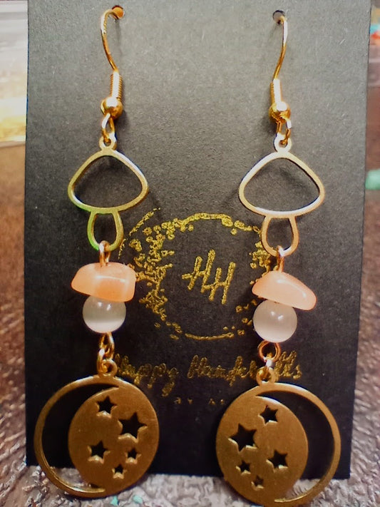 Mushroom Moon Earrings