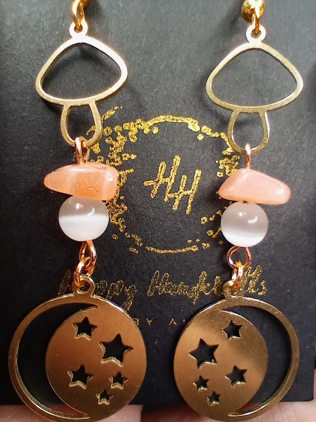Mushroom Moon Earrings