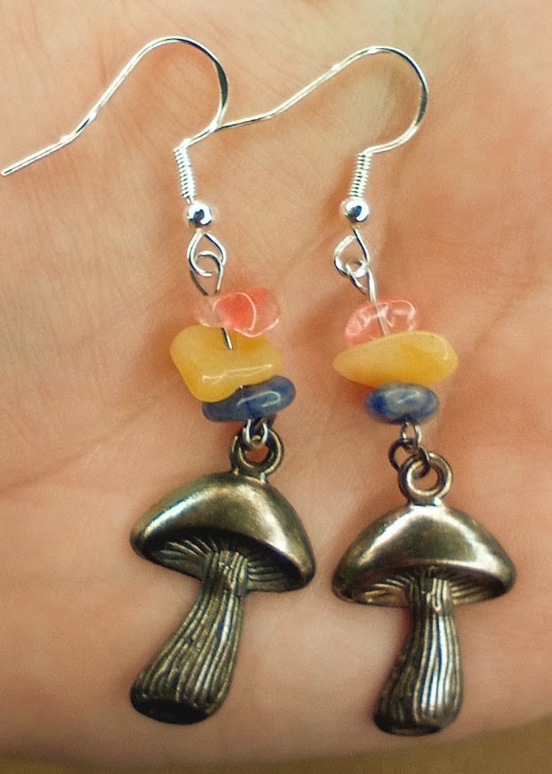 Pan Pride Mushroom Earrings