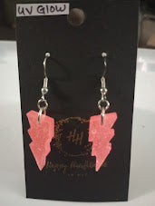 UV Glow Lightning Bolt Earrings