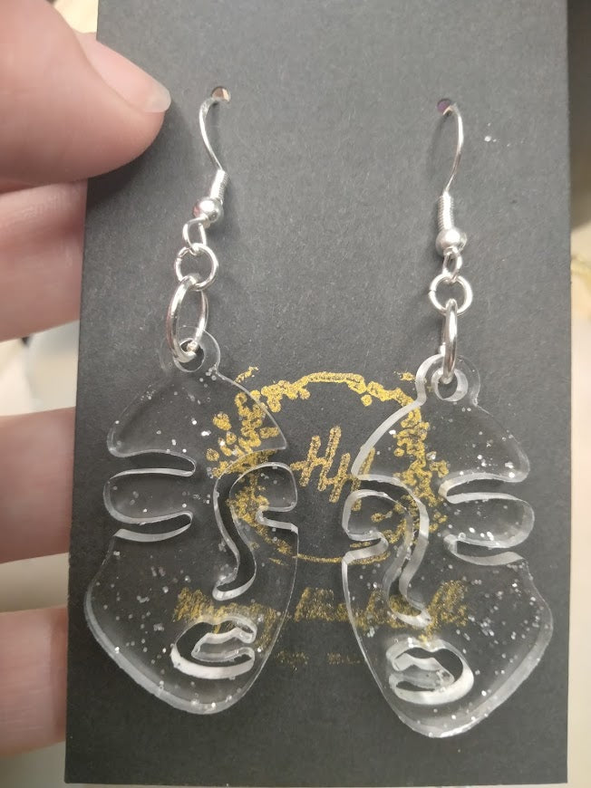 Glitter Face Earrings