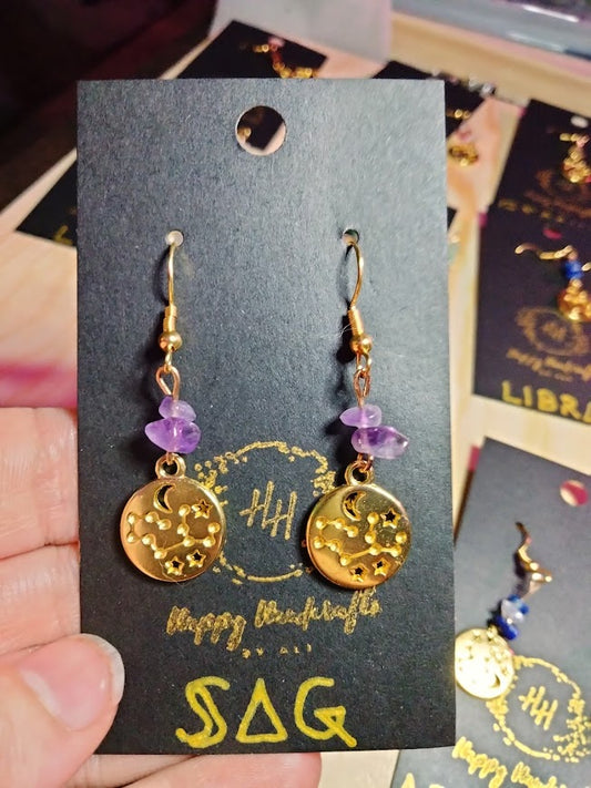 Sagittarius Zodiac Earrings