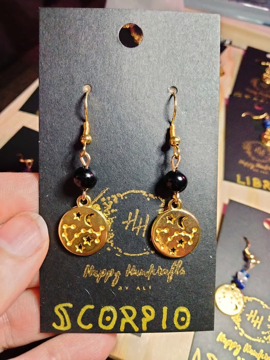 Scorpio Zodiac Earrings