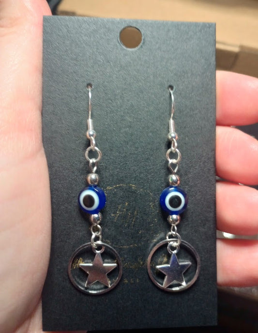 Star Evil Eye Earrings