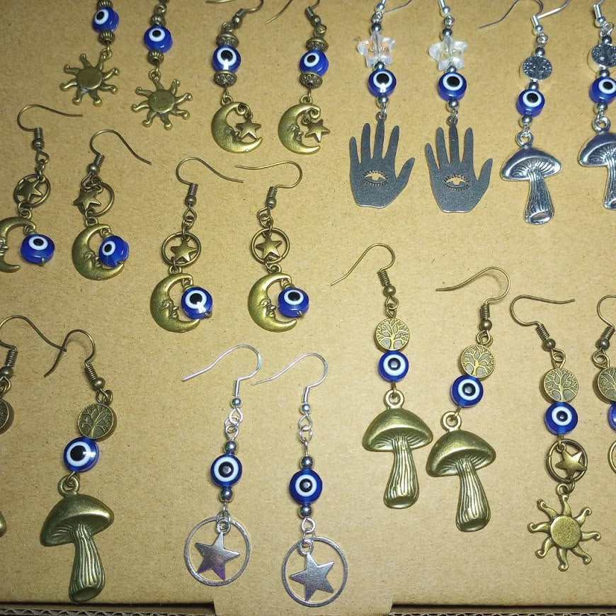 Star Evil Eye Earrings