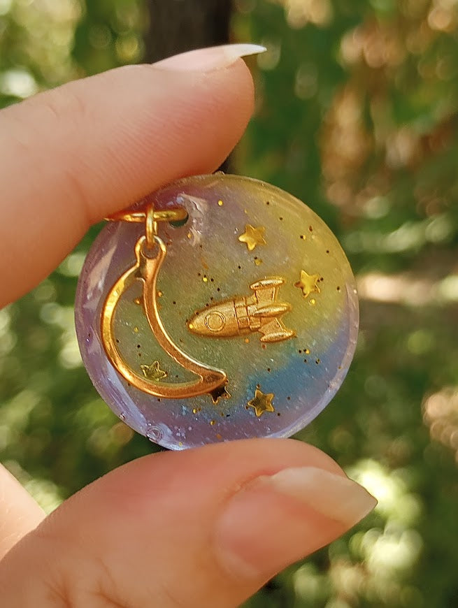 Stellar Spaceship Moon UV Glow