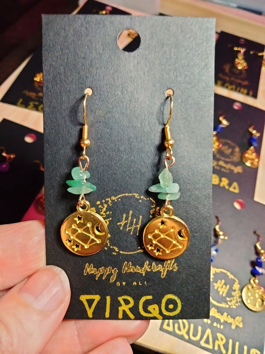 Virgo Zodiac Earrings