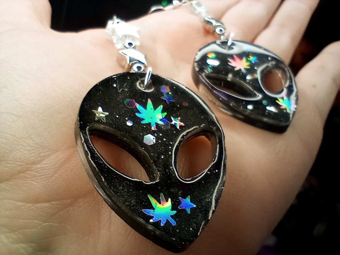 Black *420* Alien Dangles
