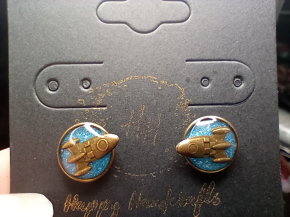 UV Glow Rocket Studs