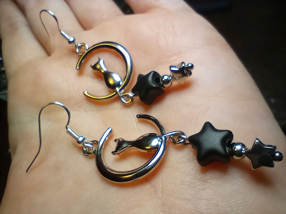 Lunar Cat Dangles