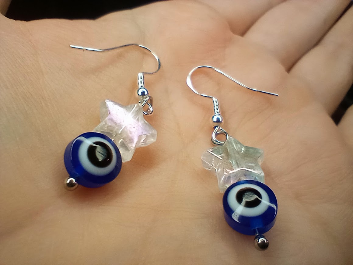 Evil Eye Star Earrings