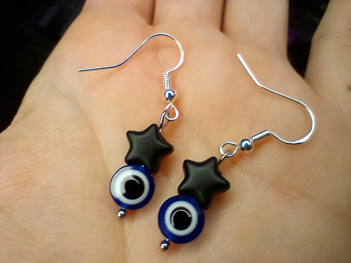 Evil Eye Star Earrings