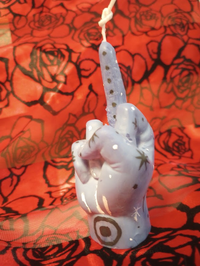 Evil Eye Middle Finger Candle