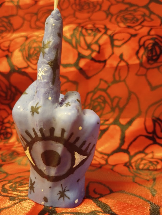 Evil Eye Middle Finger Candle