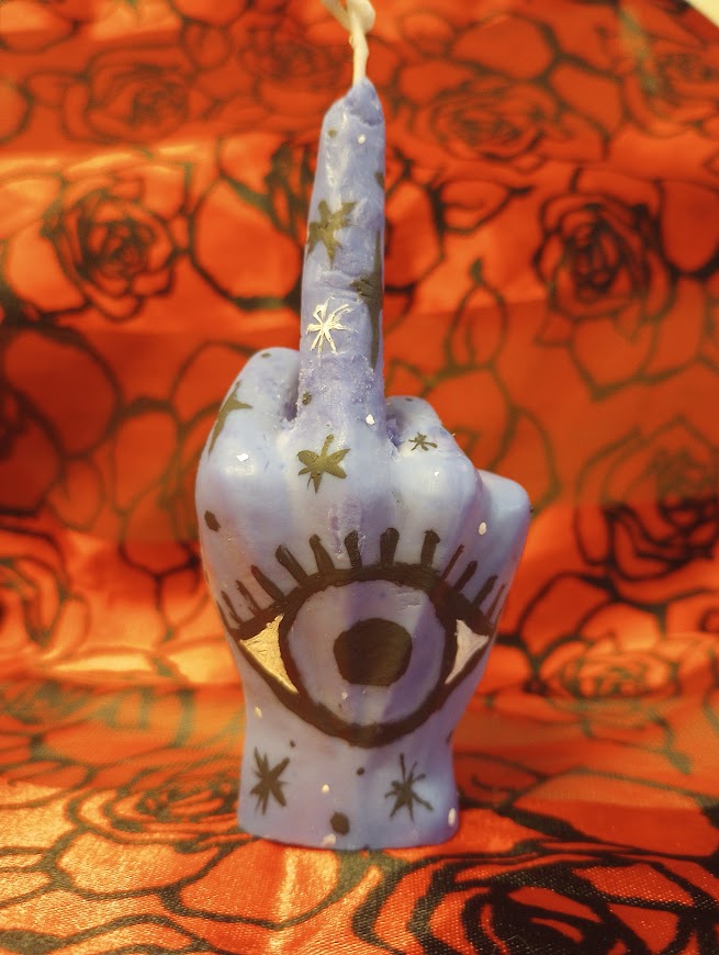 Evil Eye Middle Finger Candle