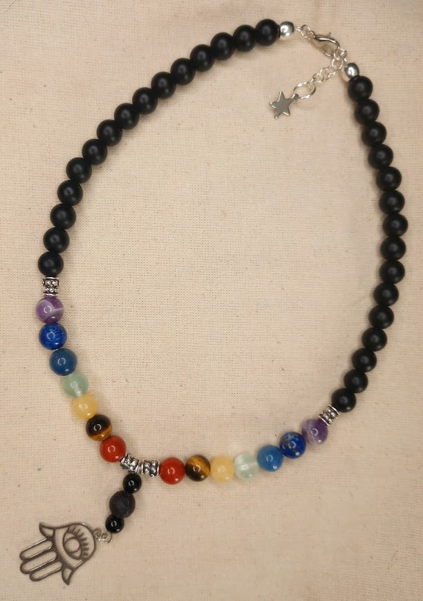 Chakra Healing Crystal Diffuser Necklace