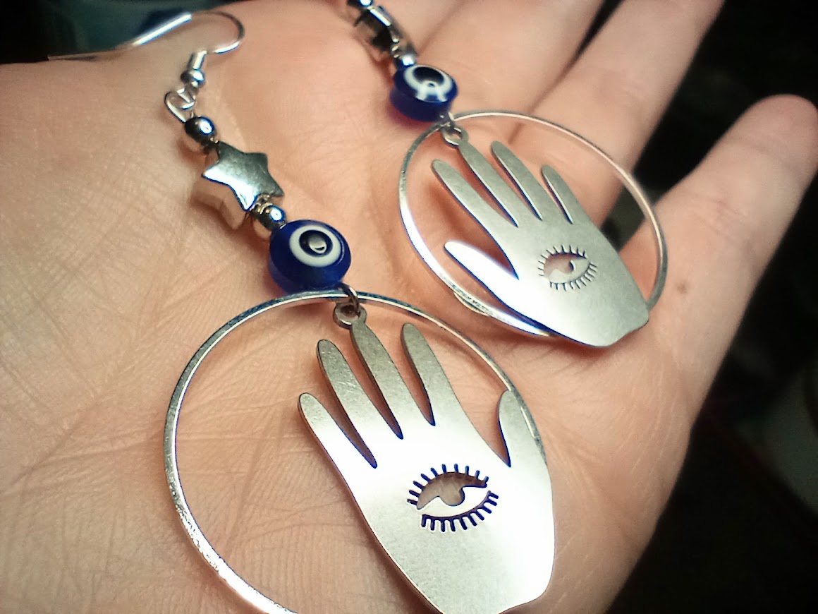 Hamsa Evil Eye Earrings