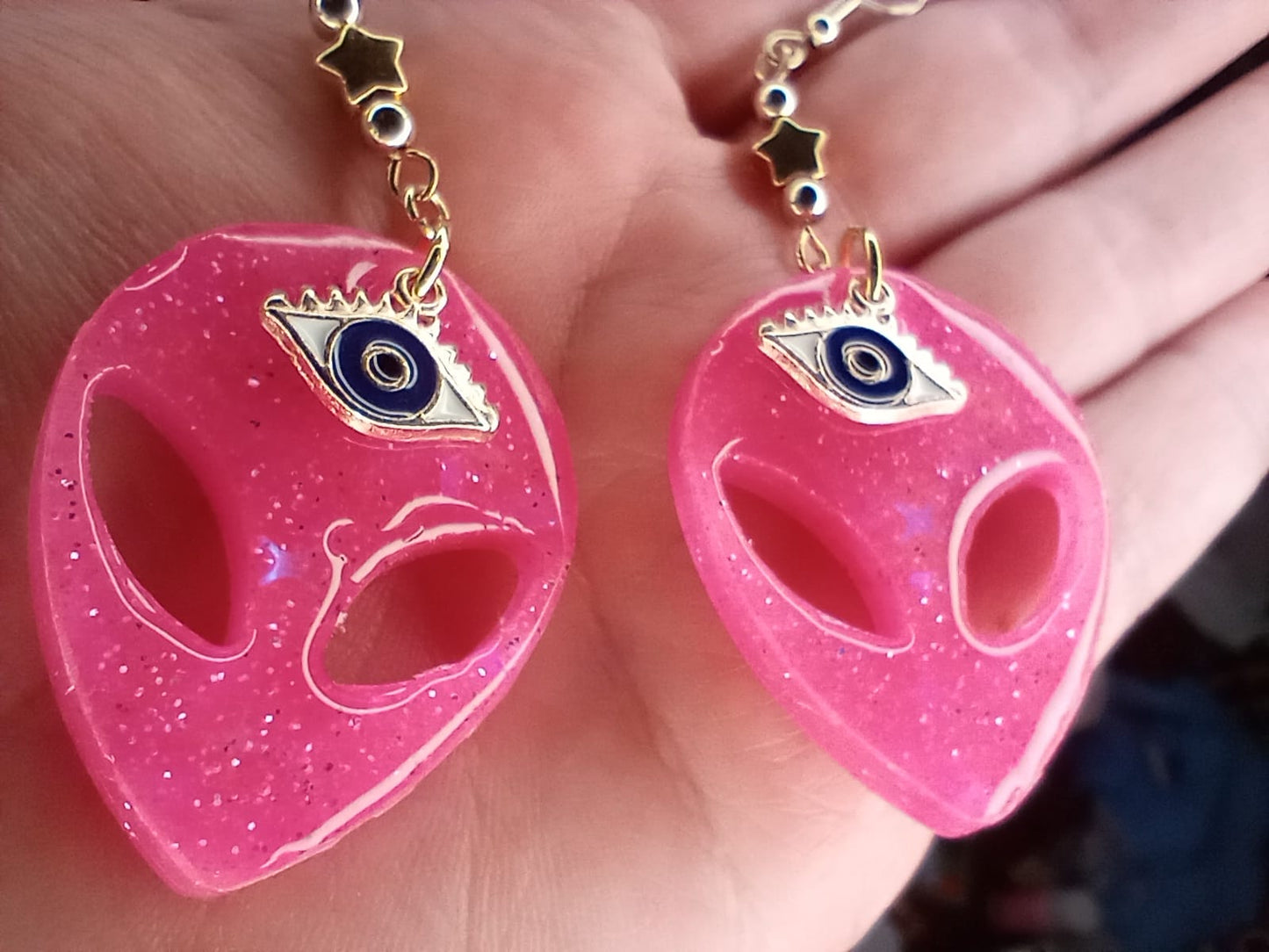 Third Eye Alien UV Glow Dangles