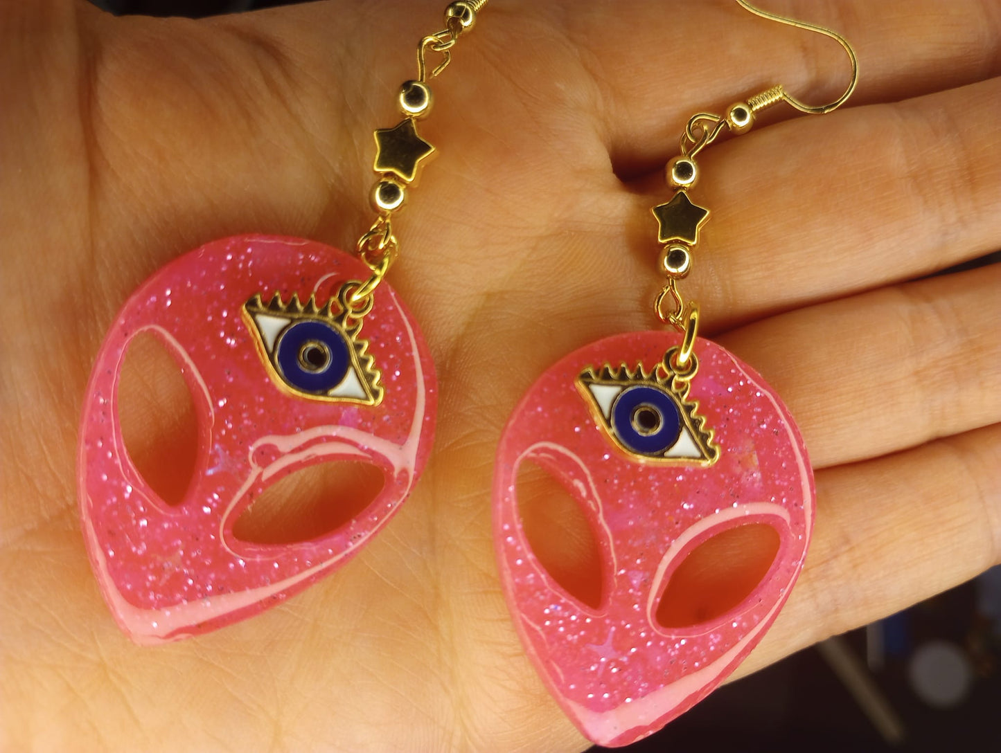 Third Eye Alien UV Glow Dangles