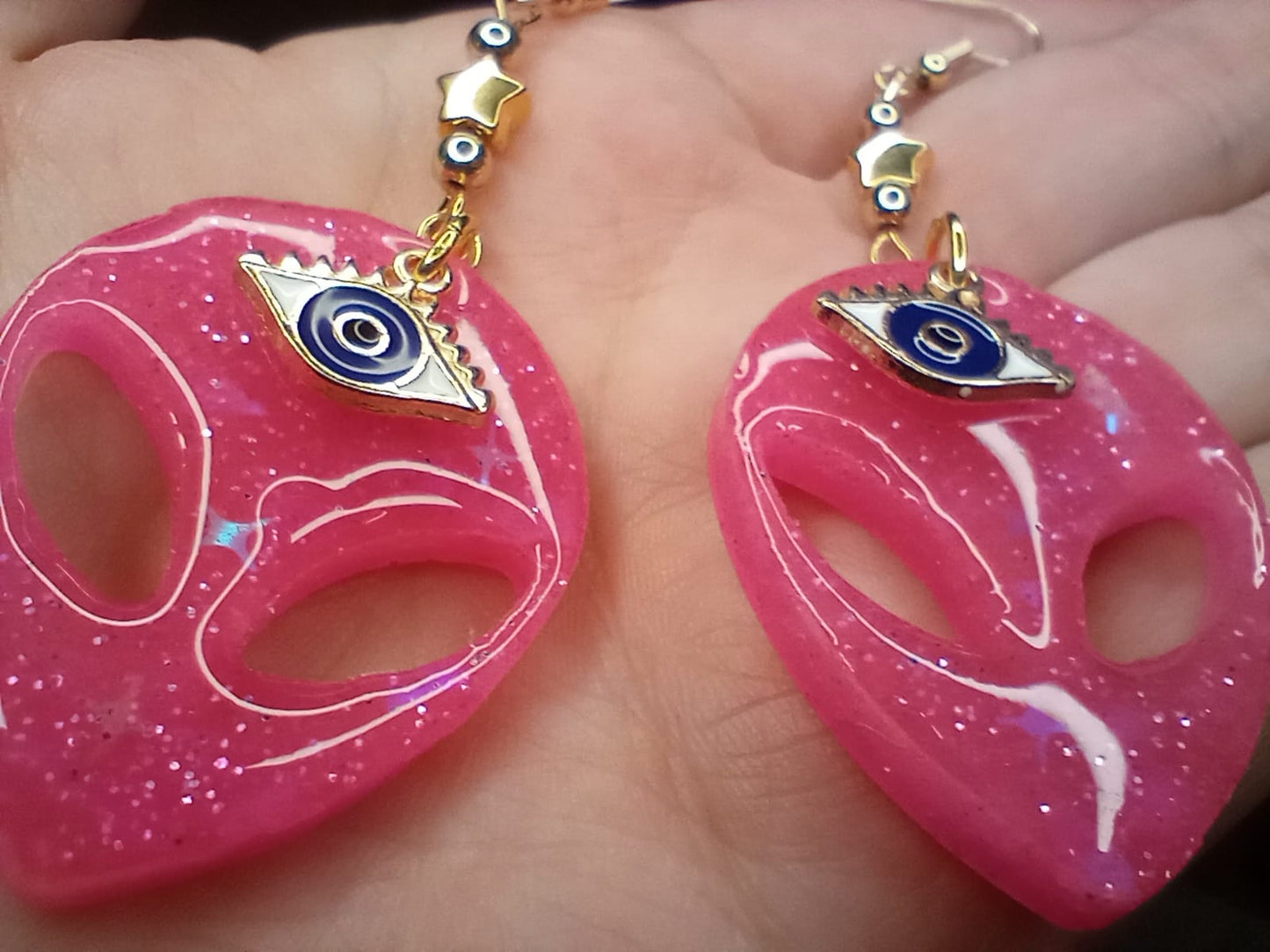 Third Eye Alien UV Glow Dangles