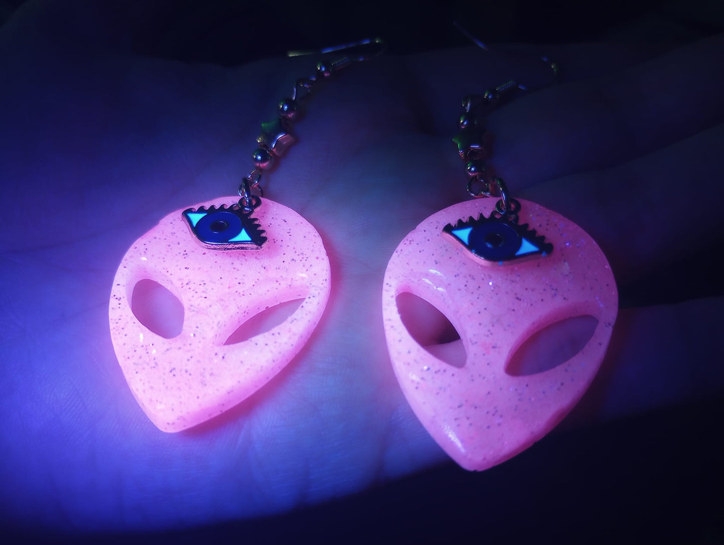 Third Eye Alien UV Glow Dangles