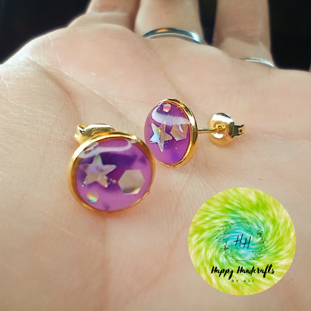 Outer Space UV Glow Studs