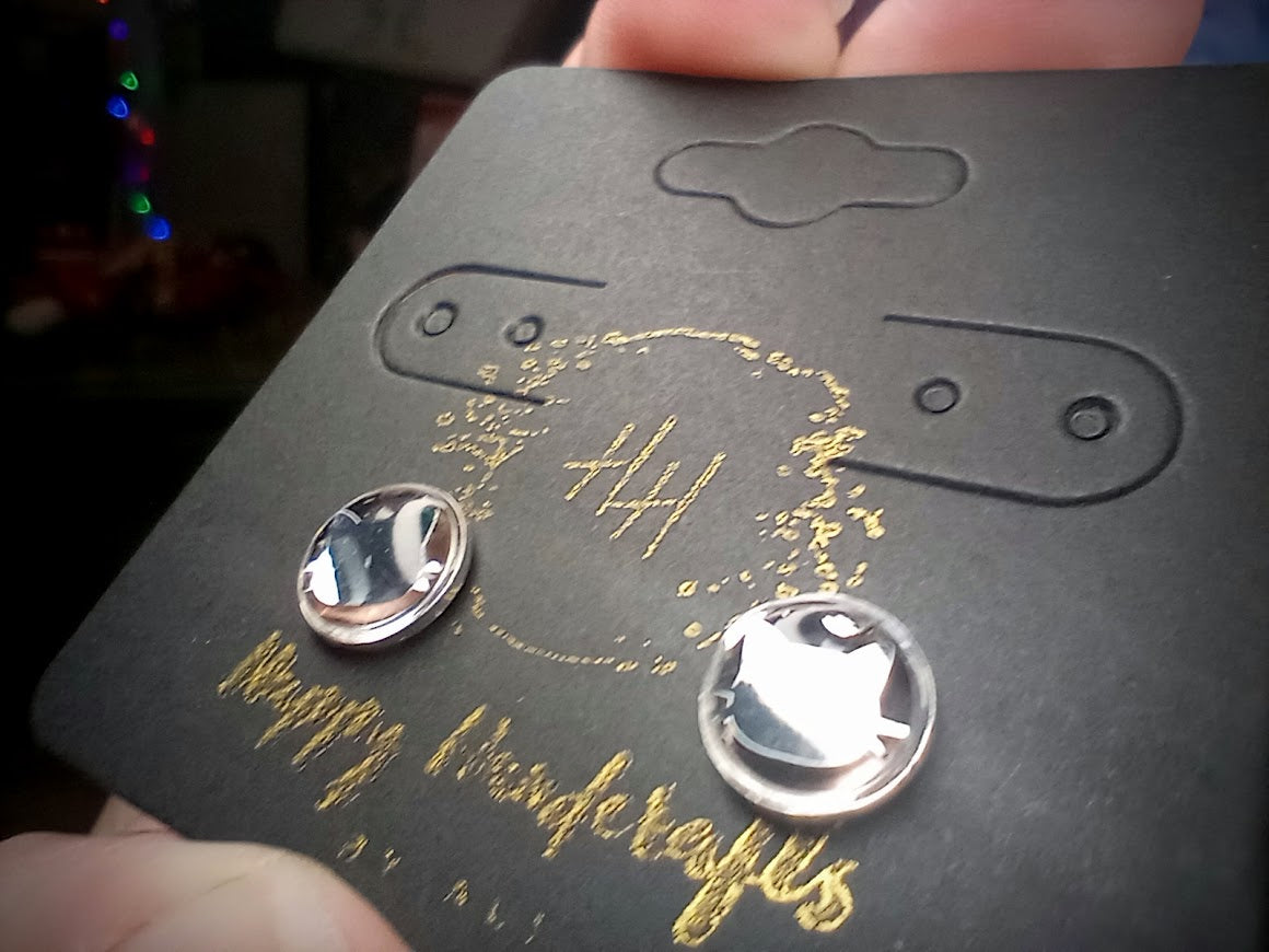 Silver Cat Studs