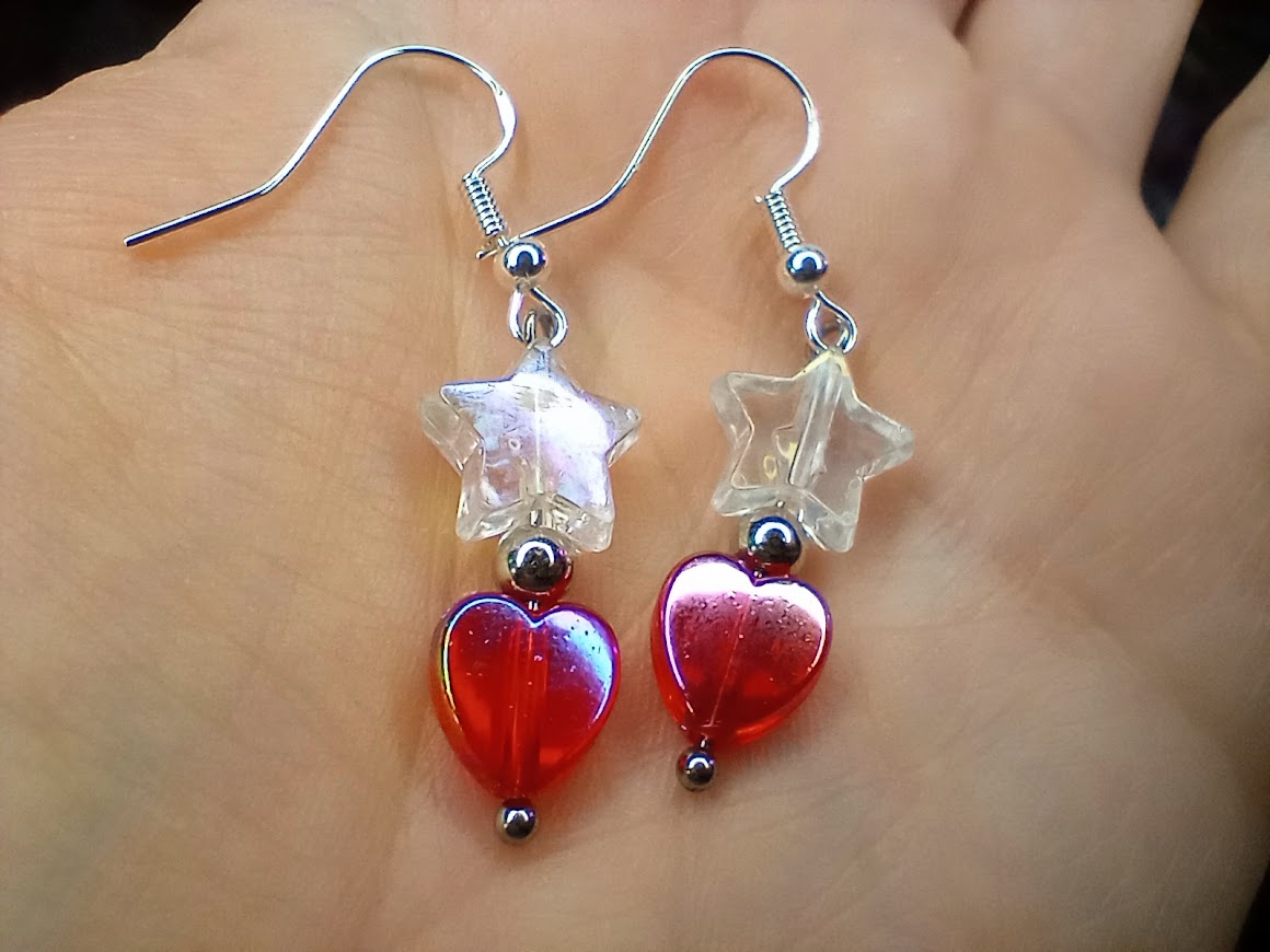 Star Heart Dangles