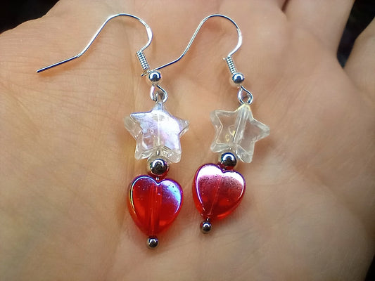 Star Heart Dangles