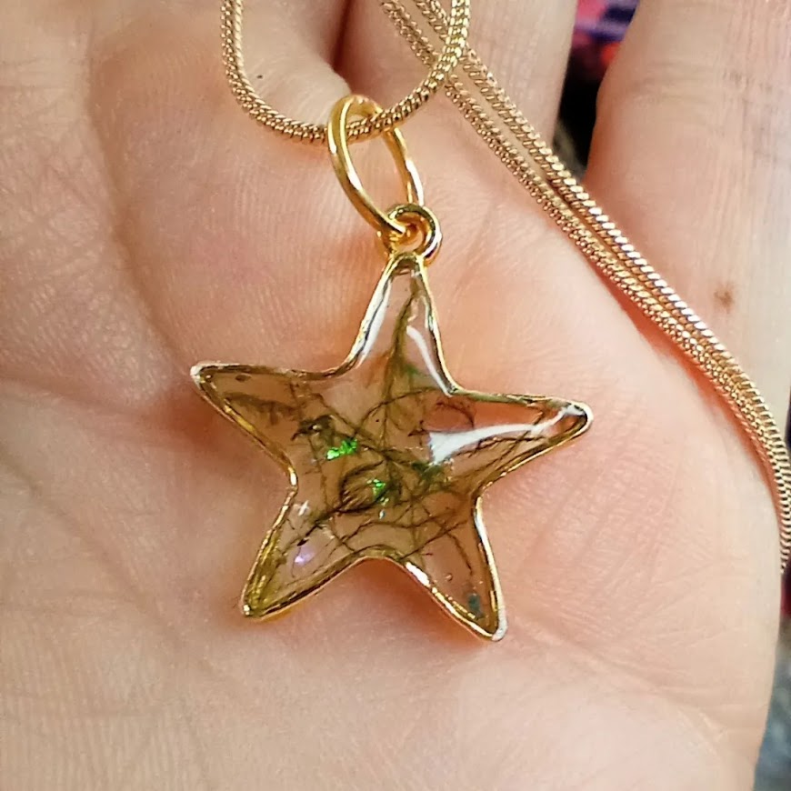 Tree Moss Star Necklace