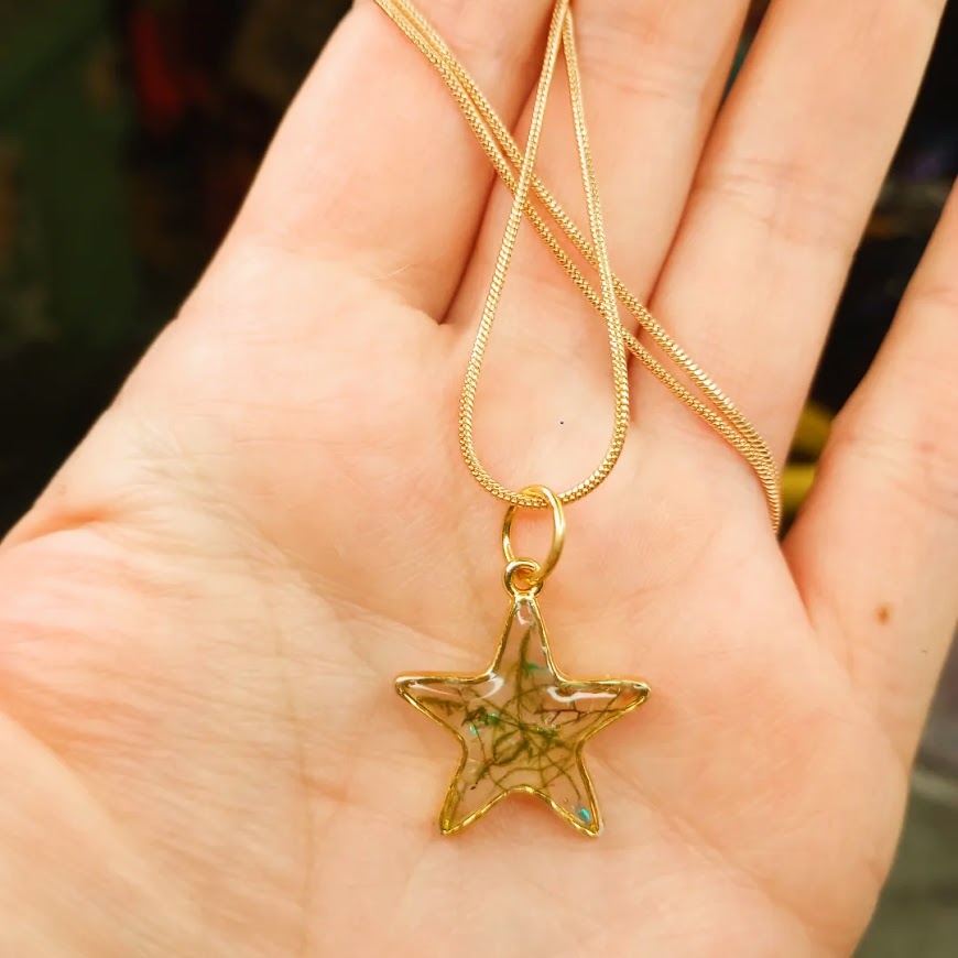 Tree Moss Star Necklace